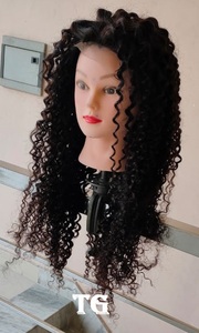 Extensions de cheveux Remy alignées sur les cuticules non transformées malaisiennes 100% perruque crépues bouclée de 22 pouces du vendeur indien pour les femmes noires - Product Image 2