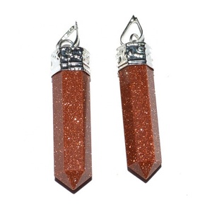 Brown Sunstone Pencil Pendants : Buy Online Healing Pendants - Product Image 1