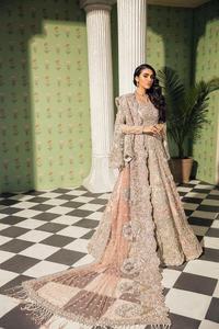 Impresionante Vestido Lehenga Choli Indio/Pakistaní de ATIYA LIBAS, Largo hasta el Suelo, con Dupatta Pesado, Bordado Zardozi, Material de Acetato Satinado - Product Image 2