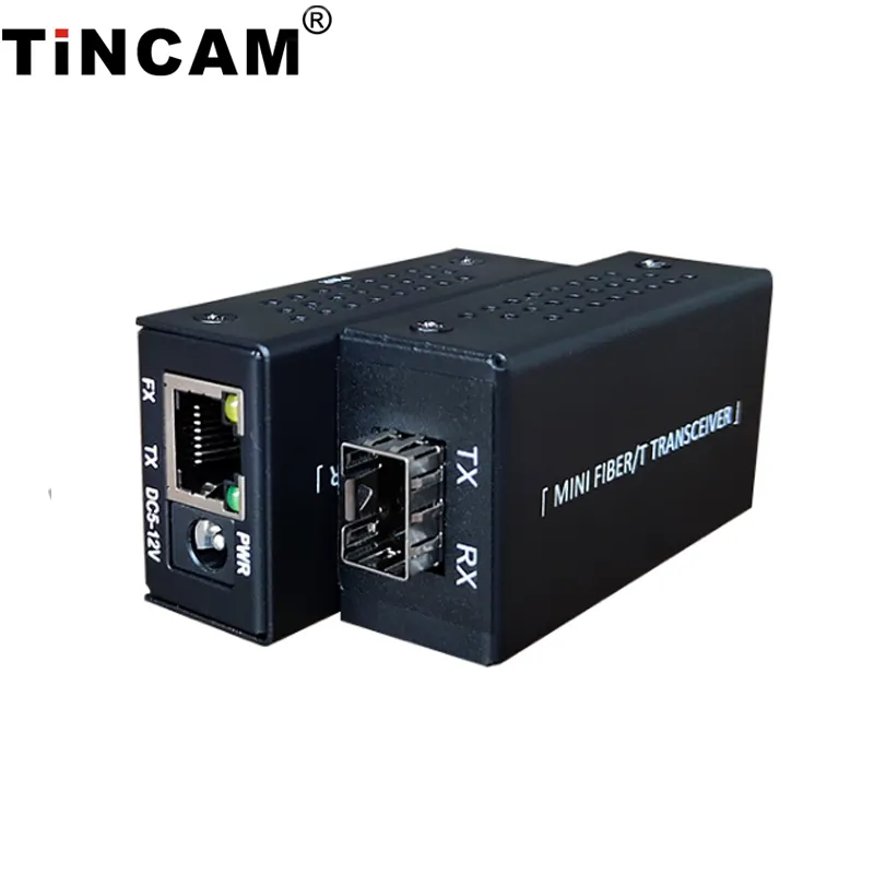 Tincam Multi Mode Ethernet Media Converter 10/100/1000M Base transmitter/receiver fiber optical equipment