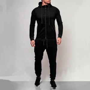 Survêtements d'hiver décontractés à capuche en coton 100% pour hommes avec fermeture éclair par EVERGLOW - Product Image 1