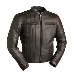 Stylish Men's Cowhide Leather Jacket with Quilted Design Windproof Sportswear for <b>Prime</b> Protection Customizable Motorbike Jacket - Product Image 5