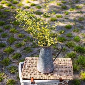 Vase à fleurs en métal galvanisé au design décoratif avec forme de pot floral parfait pour les accessoires de décoration de salon et de jardin - Product Image 3