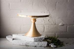 Soporte para Pasteles Moderno Más Vendido con Base de Madera y Tapa de Mármol y Metal, Calidad Alimentaria, Marca DCP, Directo del Fabricante - Product Image 3