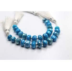 Piedra Lunar Mística Azul Natural Bio, Recubierta, Facetada, Redonda, de 3.5 Pulgadas, Hecha a Mano, Grado AAA - Product Image 3