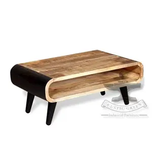 New Round Shelf Mango Wood Coffee Table