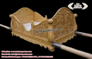 Nuevo Doli/Palki de Madera para Bodas de Diseño, Artesanía Antigua en Plata, Doli de Boda, Último Modelo de Doli/Palki de Madera Tallada en Plata para Bodas - Product Image 3