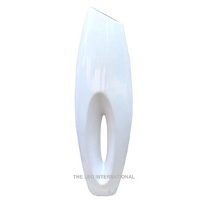 Florero superior pulido brillante Metal de aluminio Oficina Sala de estar Centro de mesa Decoraciones de mesa Florero - Product Image 2
