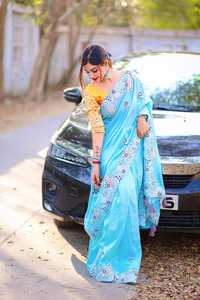 Vichitra — chemisier indien traditionnel, vêtement pour mariage, broderie en soie, haute qualité, Collection, vente en gros, 2020 - Product Image 4