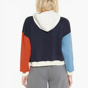 Sweat à capuche pour femme, haut court, avec manches longues et poches avant, nouvelle collection 2020 - Product Image 2
