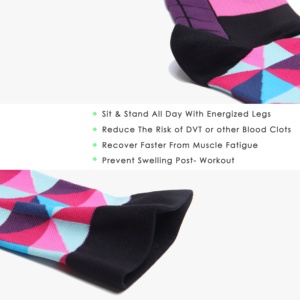 Chaussettes de sport de cyclisme à compression tendance - Product Image 3