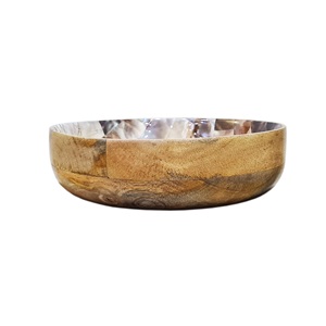 Top Selling <b>Small</b> Size Wooden Serving Bowl Sustainable Enameled <b>Table</b> Top Salad & Dinnerware <b>Kitchen</b> Accessories - Product Image 1