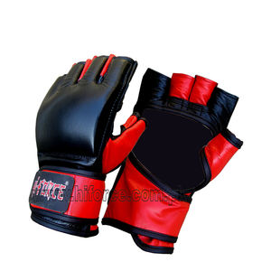 Gants de sparring professionnels en cuir PU à demi-doigts de tailles 8oz et 12oz pour l'entraînement de boxe MMA UFC - Product Image 2