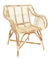 Fauteuil de loisirs moderne en rotin Padova avec housse amovible pour salon et salle à manger - Mobilier de maison