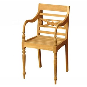 Modern Indonesian Leisure Style Teak Malaka <b>Reclining</b> Armchair Solid <b>Wood</b> Outdoor <b>Garden</b> Furniture for Patio Park Courtyard - Product Image 1