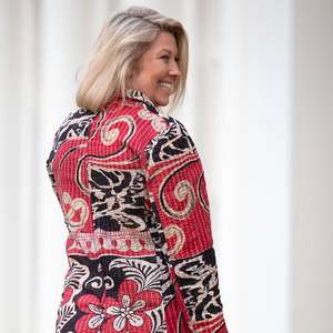 Chaquetas de mujer, cuello de Invierno para mujer, chaqueta kantha de algodón de talla grande ajustada, ropa india, chaqueta acolchada - Product Image 5