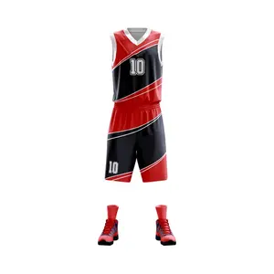 Groothandel Aangepaste Team Sportkleding Custom Basketbal Uniform Set Basketbal Jerseys Basketbal Shorts Voor Volwassenen.