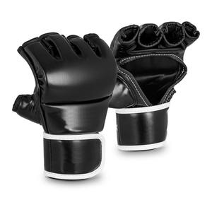 Guantes de boxeo de medio dedo mma, logo personalizado, alta calidad, venta al por mayor - Product Image 2
