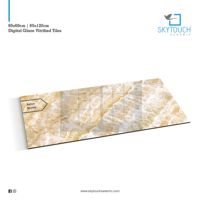 Carrelage en porcelaine aspect marbre, double couleur, motif de bordure imprimé, carrelage en porcelaine coloré, marbre brillant