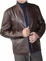 Vestes en cuir véritable femmes et hommes, vente en gros, veste en cuir véritable femmes, bouffante marron vache cache, veste en cuir véritable, mode hiver
