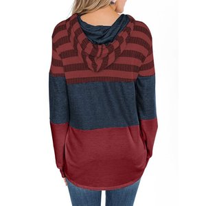 Sudadera con Capucha para Mujer, Diseño Color Block, Estilo Casual, Holgada, Manga Larga, Marca OEM - Product Image 2