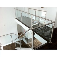 Daiya Main courante d'hôpital d'acier inoxydable pour le mur avec la balustrade en verre de poteau