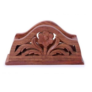 Elegantes diseños rústicos clásicos: Porta servilletas de madera colgante, hecho a mano, estilo vintage, de lujo indio, al por mayor, de fantasía. - Product Image 6