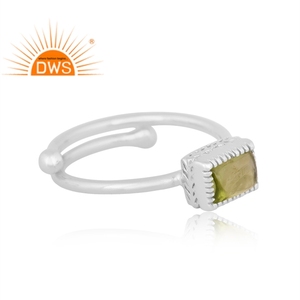 <b>Indian</b> Handmade 925 Fine Sterling Silver Natural Peridot Gemstone Stackable <b>Ring</b> Jewelry For Women Gift For Her - Product Image 3