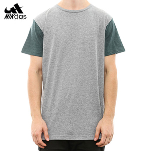 เสื้อยืดแขนสั้นดีไซน์สะอาด unisex เสื้อยืดแขนสั้นสีดําพื้นฐานสีทึบเสื้อยืดระบายอากาศเปล่า - Product Image 4