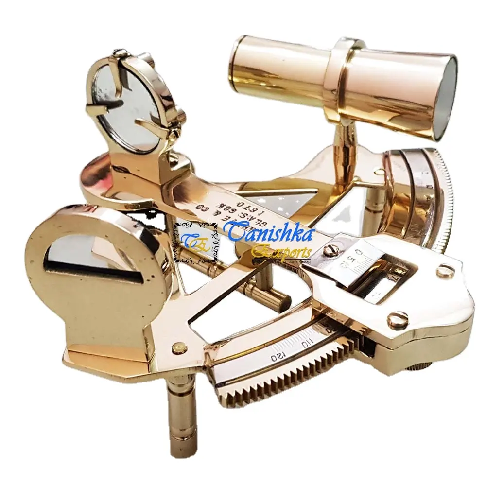 Trang Chủ Trang Trí Brass Sextant Navigation Quà Tặng Với Hộp Hải Lý Sextant Cổ Sextant Tùy Chỉnh Hàng Hải Quà Tặng