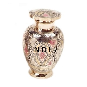 Urna Funeraria Decorativa Hecha a Mano de Alta Calidad con Acabado Brillante para Guardar Cenizas Conmemorativas - Product Image 2