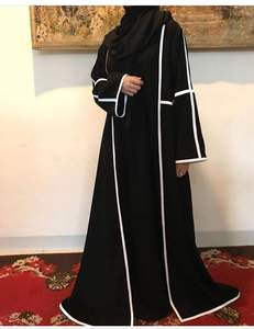 2020-2021สีดำ Nida ปัก Irani Kaftan Abaya Dubai Abaya - Product Image 2