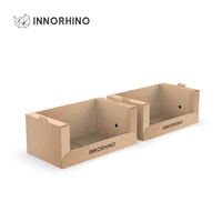 Plateau PDQ en carton ondulé à 3 niveaux, personnalisé, prêt pour la vente au détail, avec pelliculage mat, empilable, pour promotion de produits en supermarché
