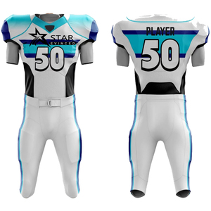 Uniformes de fútbol americano sublimados de fabricante profesional de alta calidad, camisetas deportivas de último estilo, camisetas con bandera transpirable - Product Image 6