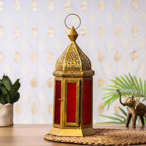 Farol decorativo de metal/vidrio marroquí, hecho a mano, color personalizado, para decoración del hogar, la mejor calidad - Product Image 4