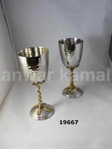 Judaicaที่ไม่ซ้ำกันออกแบบใหม่ร้อนถ้วยKiddushแบบดั้งเดิมถ้วยKiddush,ทองเหลืองชุบทองเหลืองGoblet - Product Image 3