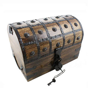 Caja de madera Estilo Vintage del Cofre del Tesoro - Product Image 1