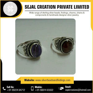 Anillo de piedras preciosas de Plata de Ley 925 con ajuste de bisel Chapado en plata de estilo clásico rubí precio al por mayor para boda - Product Image 2