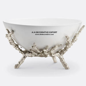 New Design With <b>Metal</b> & Marble <b>Mix</b> Quality Golden Finishing <b>Bowls</b> on Marble Base Home Decorated Gifted Item - Product Image 6