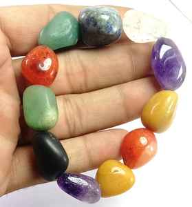 Bracelet de haute qualité indien 7 Chakra dégringolé Bracelet en cristal bijoux en pierres précieuses hommes et femmes cadeau énergie méditation bracelets - Product Image 2