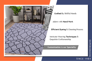 Fournisseur indien de 100% Tapis tissés d'intérieur brodés à la main en coton Matériau en fourrure de haute qualité pour la cuisine Vente à bon prix - Product Image 6