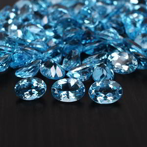 Topacio Azul suizo Natural, 7x5mm, corte facetado ovalado, 1,15 Cts - Product Image 3