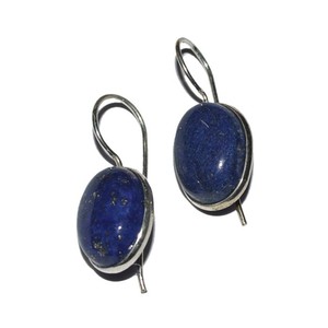 Pendientes ovalados de lapislázuli, venta al por mayor - Product Image 1