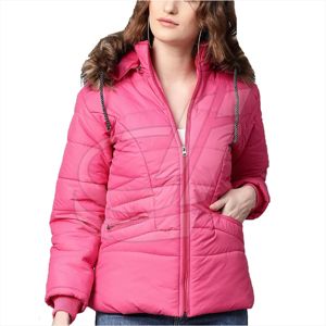 Chaqueta acolchada de Fitness para mujer, chaquetas cálidas de manga completa con diseño personalizado al aire libre - Product Image 1