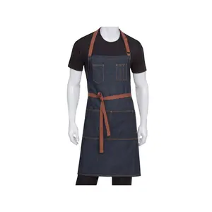 <b>Denim</b> Jeans Made Men's <b>Aprons</b> New Designed-Vintages High Quality Cooking Customized Fabrics Hairdressing Multi-Use <b>Apron</b> - Product Image 1