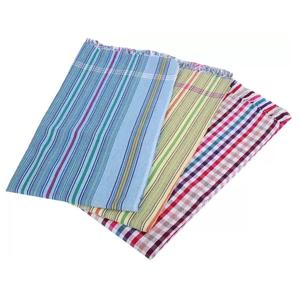 Toalla de cocina de algodón peinado teñido liso de alta calidad, paños de cocina rosas azules claros, certificado GOTS de algodón orgánico 100% - Product Image 1