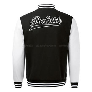 Letterman เสื้อเบสบอลบอมเบอร์ผ้าขนสัตว์สำหรับผู้ชาย,เสื้อแจ็คเก็ตเบสบอลบอมเบอร์ทำจากผ้าวูลผ้าซาตินขาตั้งทำจากโพลีเอสเตอร์ - Product Image 3