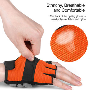 Gants de cyclisme unisexes chauffants imperméables à demi-doigts avec coussinet en gel et protection de la paume - Product Image 2