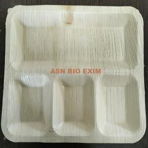 Plato de hoja de palma Areca desechable con patrón de planta romántica, plato ecológico grabado a mano para el hogar y las fiestas - Product Image 4