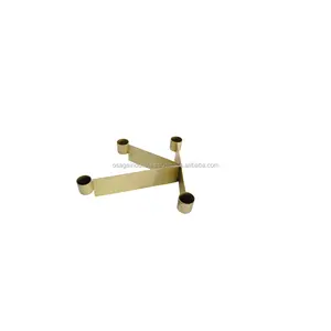 Portavelas de METAL dorado de diseño único, soporte de T-LIGHT de alta calidad para decoración del hogar, uso en bodas - Product Image 1